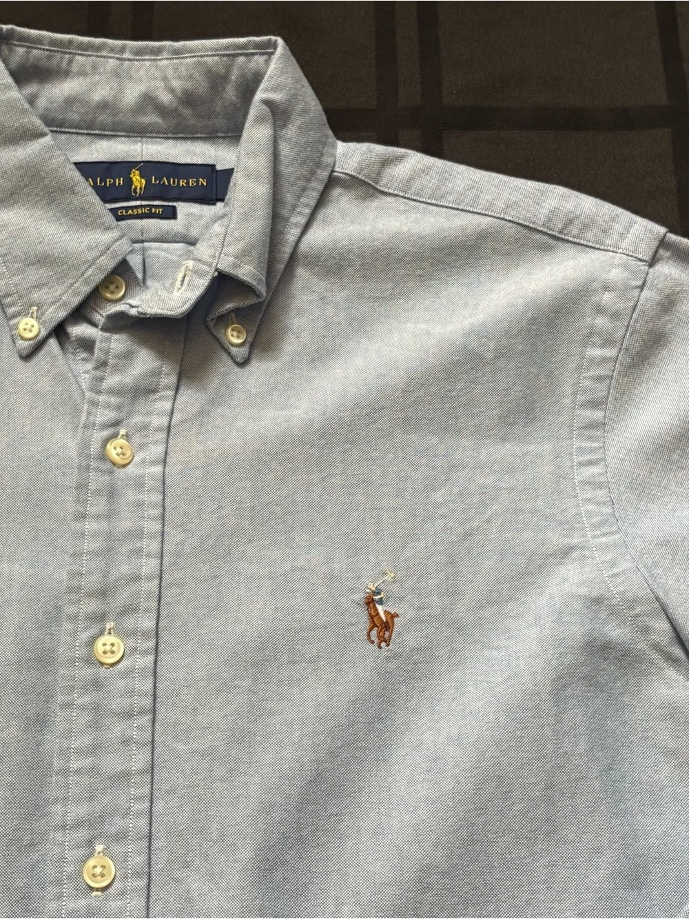 Polo Ralph Lauren Small Blue Oxford Cotton Button Down Men’s long Sleeve Shirt